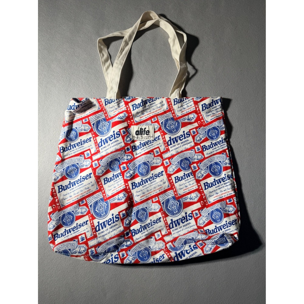 Alife Budweiser Tote Bag Unisex OS White All Over Print Canvas King of Beers